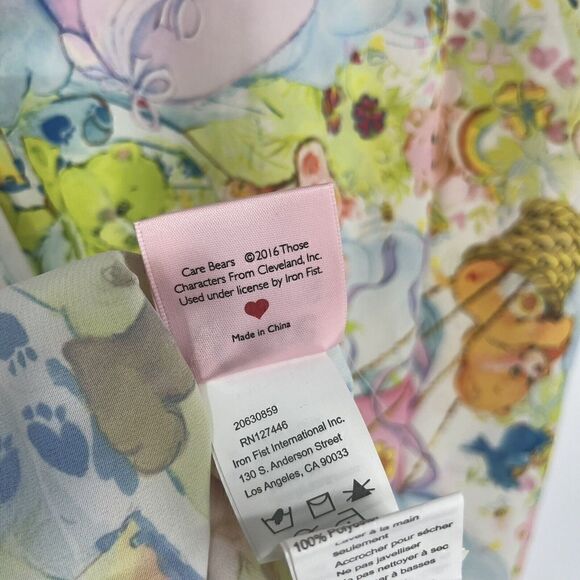 Iron Fist Top Size Small Spring Fling Girly Care Bear Print Rainbow Blouse Shirt - Picture 8 of 9